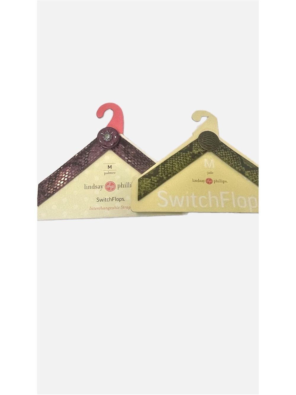 Lot of 2 Lindsay Phillips SwitchFlops Size Medium 7/8 Jade, Palmer
